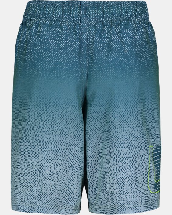 Boys' UA Texture Maze Swim Volley Shorts, Blue, pdpMainDesktop image number 1